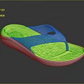 Comfortable Casual Flip Flops With Yellow Insole And Gray Perforated Upper Design