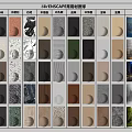Modern Wall Panels With Various Colors And Material Samples For Home Interior Design 3d model