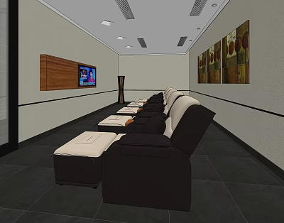 New Chinese Massage Room Foot Bath Massage 3d model