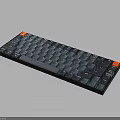 Sleek Modern Mechanical Keyboard With Gray Keycaps Red Accent Keys And Compact Design
