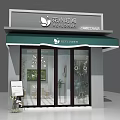 Modern Boutique Store Interior With White Gold Shelves Green Plant Wall and Fresh Flowers
