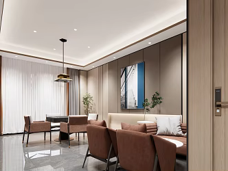Modern Chess Room 3d model