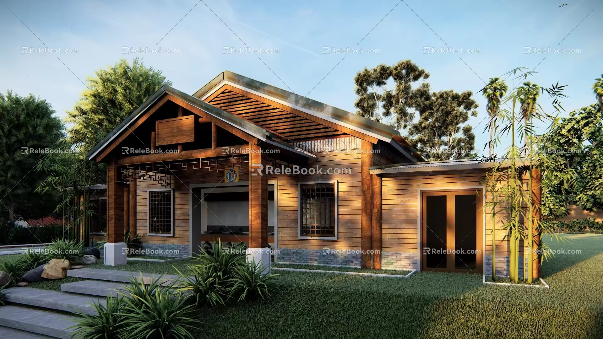 New Chinese style public toilet SU model 3d model