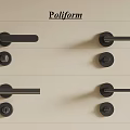 Poliform Modern Sleek Black Door Handles With Contemporary Design On Light Background