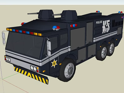 Anti-riot vehicle 3d model