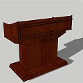 Sturdy Wooden Functional Desk with Single Drawer and Smooth Writing Surface 3d model