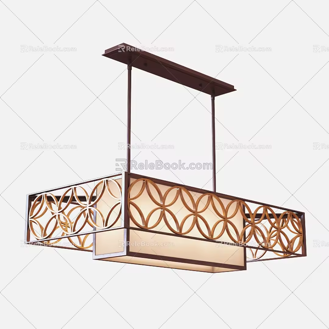 Feiss Remy 4 lamp island chandelier 3d model