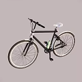 Sleek Black Frame Bicycle With White Seat And White Rimmed Tires Modern Design