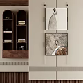 Middle Ancient Style Decorative Painting Decorative Cabinet 3d model