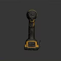 Yellow And Black Cordless Power Drill With Ergonomic Handle And Drill Bit