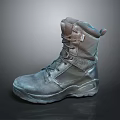 Gray High Top Tactical Boots With Lace Up Design And Durable Slip Resistant Sole