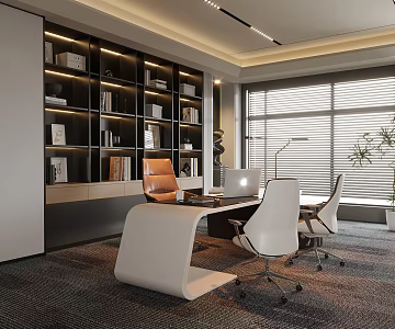 Modern Boss Office Desk and Chair Office Chair Boss Office Desk and Chair 3d model