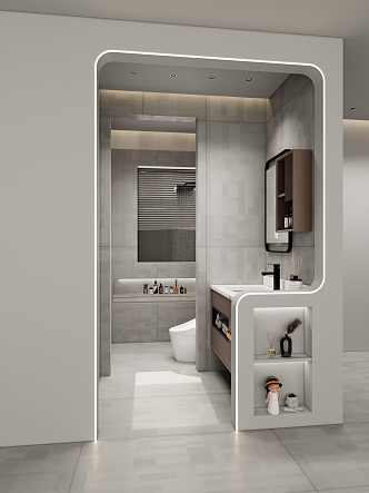 Modern Toilet Italian-style Simple Arc-shaped Half-wall Toilet 3d model