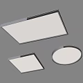 Sleek Modern White Ceiling Lights Featuring Square and Round Metal Frames Design