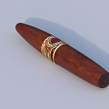 Premium Handmade Cigar With Decorative Band And Brown Wrapper As Lifestyle Accessory