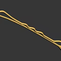 Elegant Golden Curved Hair Accessory with Shiny Surface for Daily Fashion Wear