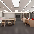 Digital Store Modern Interior With Display Shelves And Computers On Counter 3d model