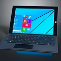 Modern 2 in 1 Tablet Laptop With Keyboard And Windows Interface App Icons 3d model