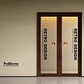 Retro Design Double Glass Doors With Wooden Frame By Poliform