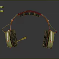 Over Ear Wired Headphones With Green And Black Design Comfortable Ear Cushions For Audio