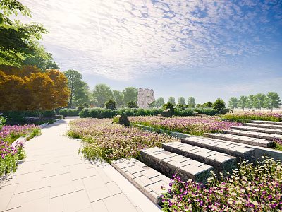 Modern Park 3d model