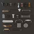 Modern Door Handle Round Handle 3d model