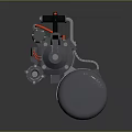 Powerful Gatling Gun Weapon With Multiple Metal Barrels Hand Grip And Trigger Mechanism