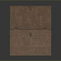 Open Wooden Storage Crate Filled With Stacked Small Cardboard Boxes