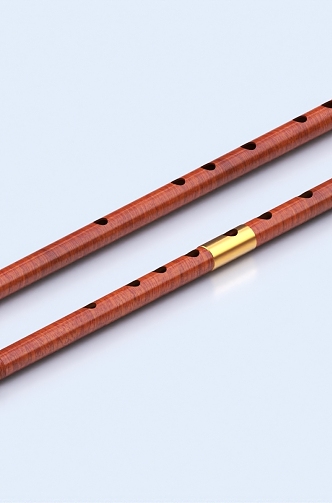 Flute Piccolo Instrument 3d model