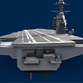 modern warship aircraft carrier 3d model