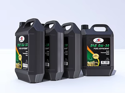 Industrial Equipment Engine Oil Drums With Additive Labels And Black Design 3d model