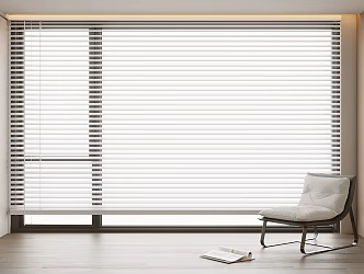 Modern Venetian Blinds Curtain Cloth Curtain Dream Curtain Vertical Curtain Single Leisure Chair Jewelry Decoration Cabinet 3d model