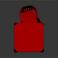 Red Modern Plastic Table And Chair Set With Sleek Design And Simple Structure