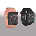 Smart Watch with Pink and Black Straps Featuring Screen Display Time Fitness Session Schedule
