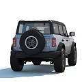 Ford Bronco Four Door Off Road SUV with Black Roof Round Headlights and Large Tires