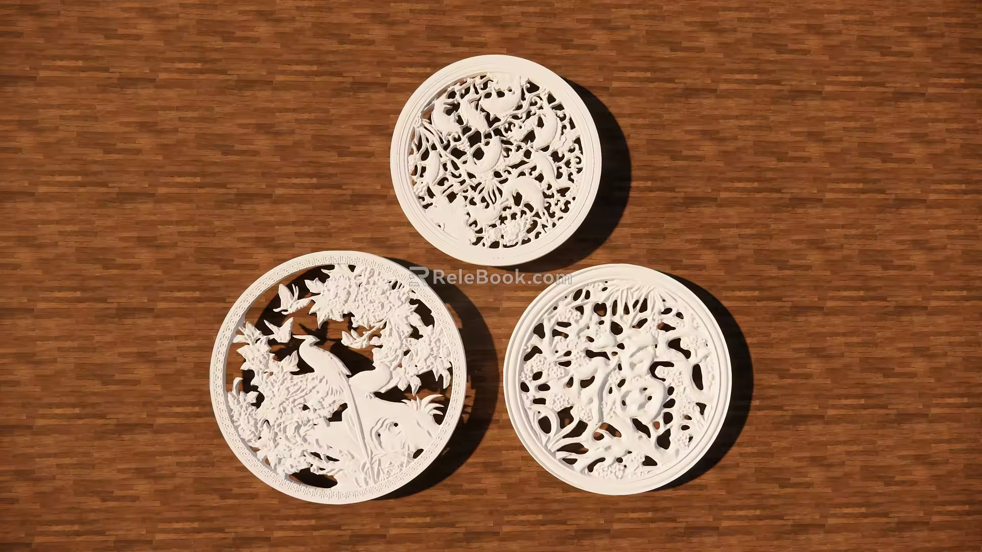 Chinese carved texture 3d model