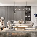 Modern Sofa Coffee Table Combination Sofa Coffee Table 3d model