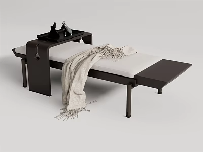 New Chinese Style Sofa Stool Bed End Stool 3d model