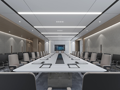 Modern Meeting Room Meeting Table and Chair 3d model