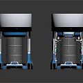 Modern Dual Devices With White Top Blue Structure Transparent Body Internal Flame Effect