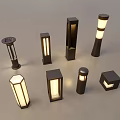 Various Modern Outdoor Lights With Different Shapes And Bright Illumination