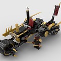 Lego LEGO toy blocks ghost fire motorcycle 3d model