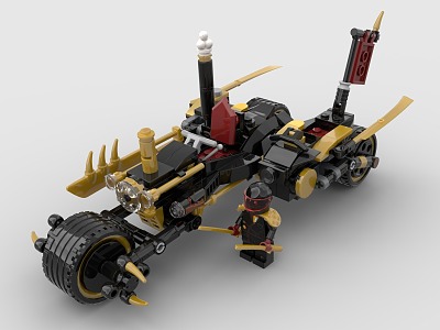 Lego LEGO toy blocks ghost fire motorcycle 3d model