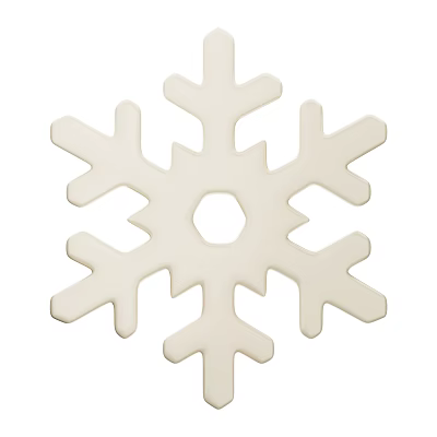 Modern Decorative Ornament Set with White Snowflake Design for Home Decor 3d model