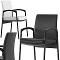 Modern Black Armchair With Metal Frame And Comfortable Upholstered Seat Design