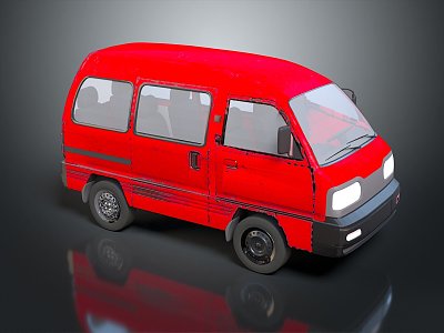 Modern bus minibus minivan driverless bus 3d model