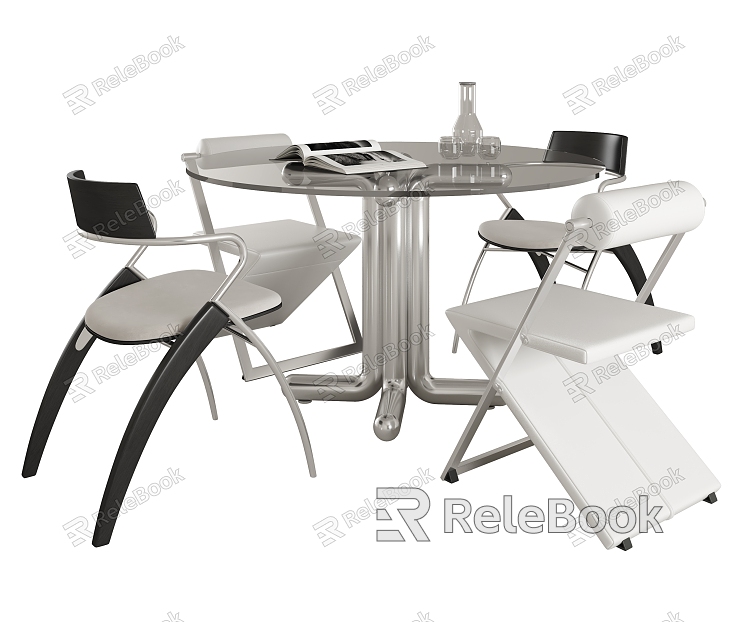 Dining table and chair combination model