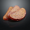 Delicious Sliced Whole Grain Bread With Seedy Texture On Black Background And Reflection