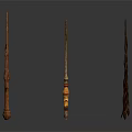Wooden Decorative Carved Columns With Intricate Patterns Different Designs And Brown Finish