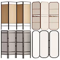 Rattan Screen Modern Middle Ancient Screen 3d model